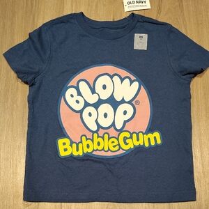 Old Navy Navy Blue 'Blow Pop Bubble Gum' Graphic Tee